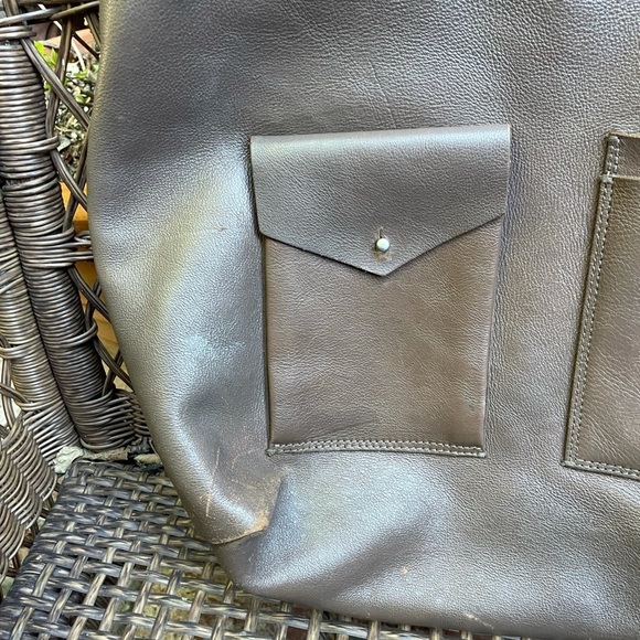 Madewell The Transport Satchel with Pockets in Castle Rock - Picture 3 of 9